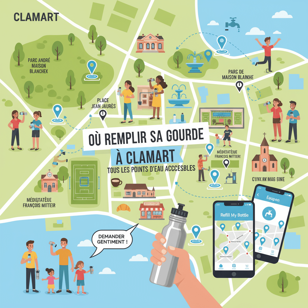 Où remplir sa gourde à Clamart, tous les points d’eau accessible