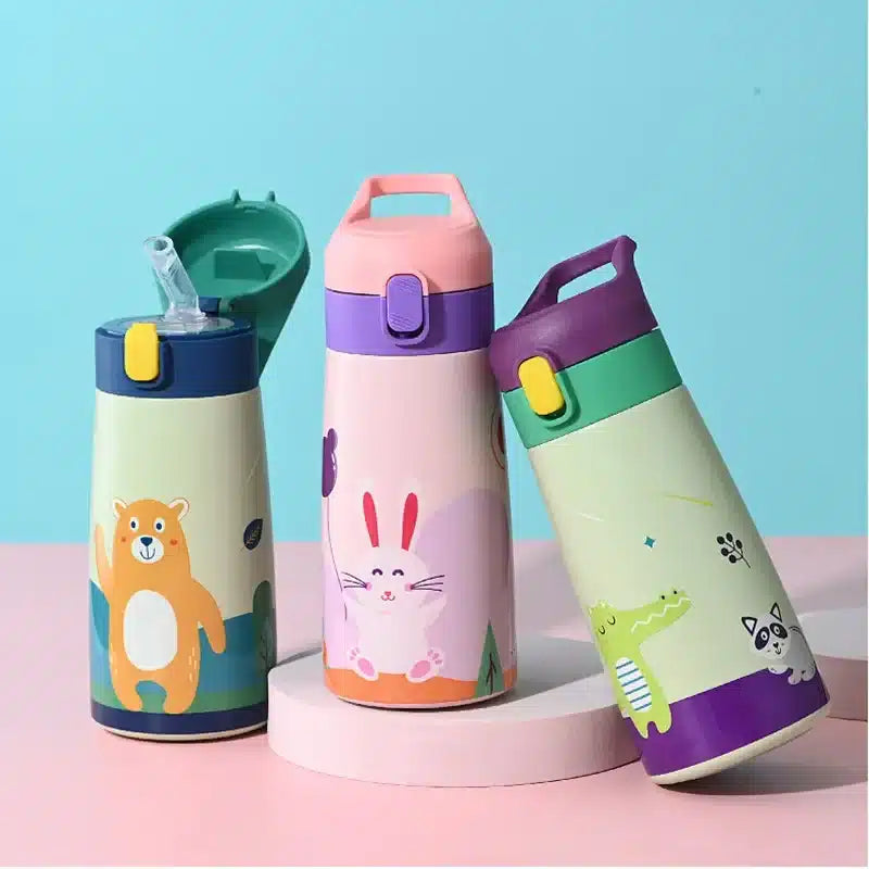 Gourde enfant Thermos avec Paille intégré