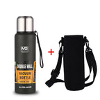 Gourde en inox 500 ml à 1,5 L isotherme — 500 ml Vert avec housse