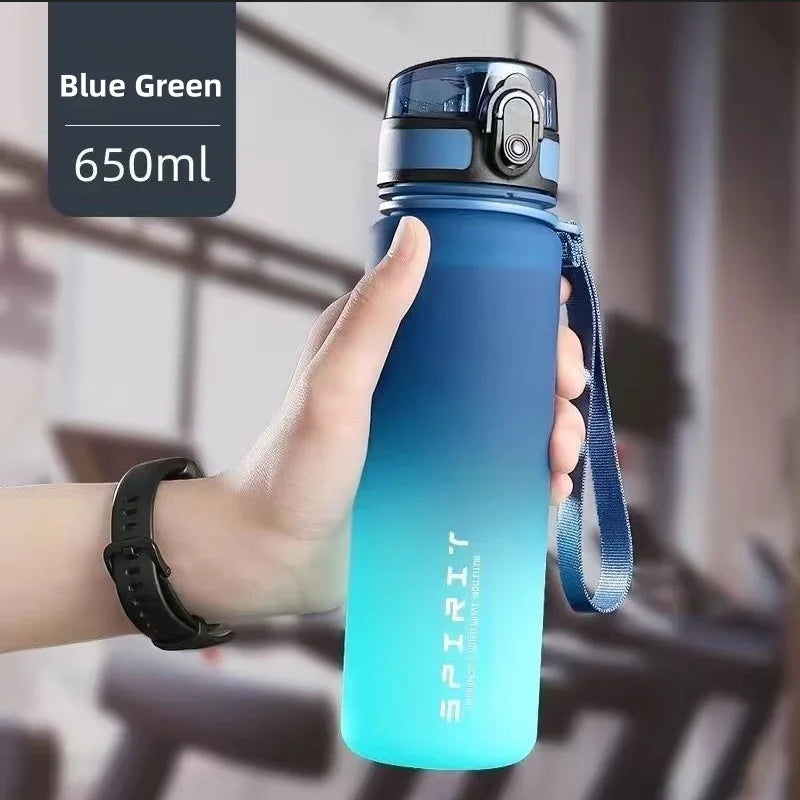 Gourde de vélo en plastique sans BPA 500 ml à 650 ml — Bleu et Vert