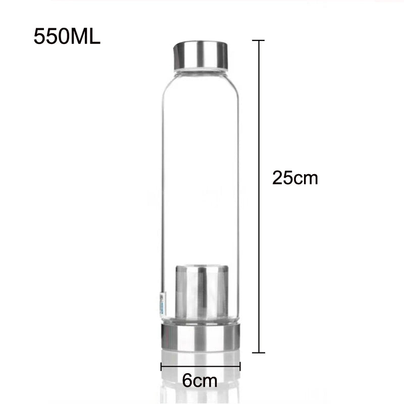 Gourde de sport en verre 550 ml avec filtre