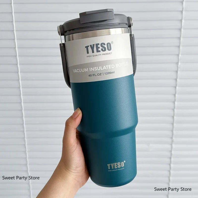 Gourde en inox 600 ml à 1,2 L isotherme — 900 ml Bleu