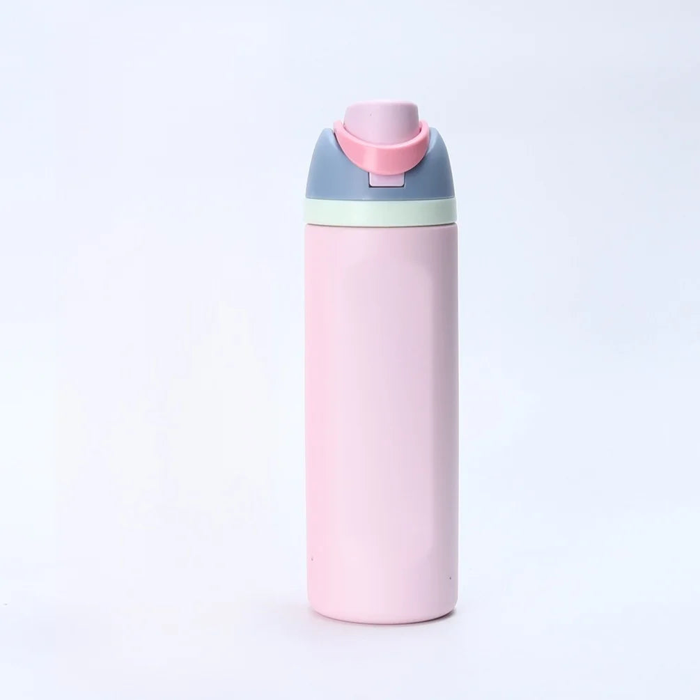 Gourde en inox 450 ml à 710 ml à paille — 473 ml Rose