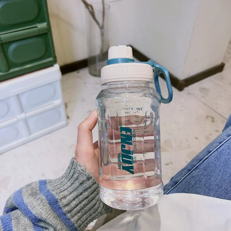 Gourde de sport en plastique sans BPA 600 ml à 1 L avec filtre — 800 ml Blanc