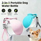Gourde pour chien en silicone à mousqueton