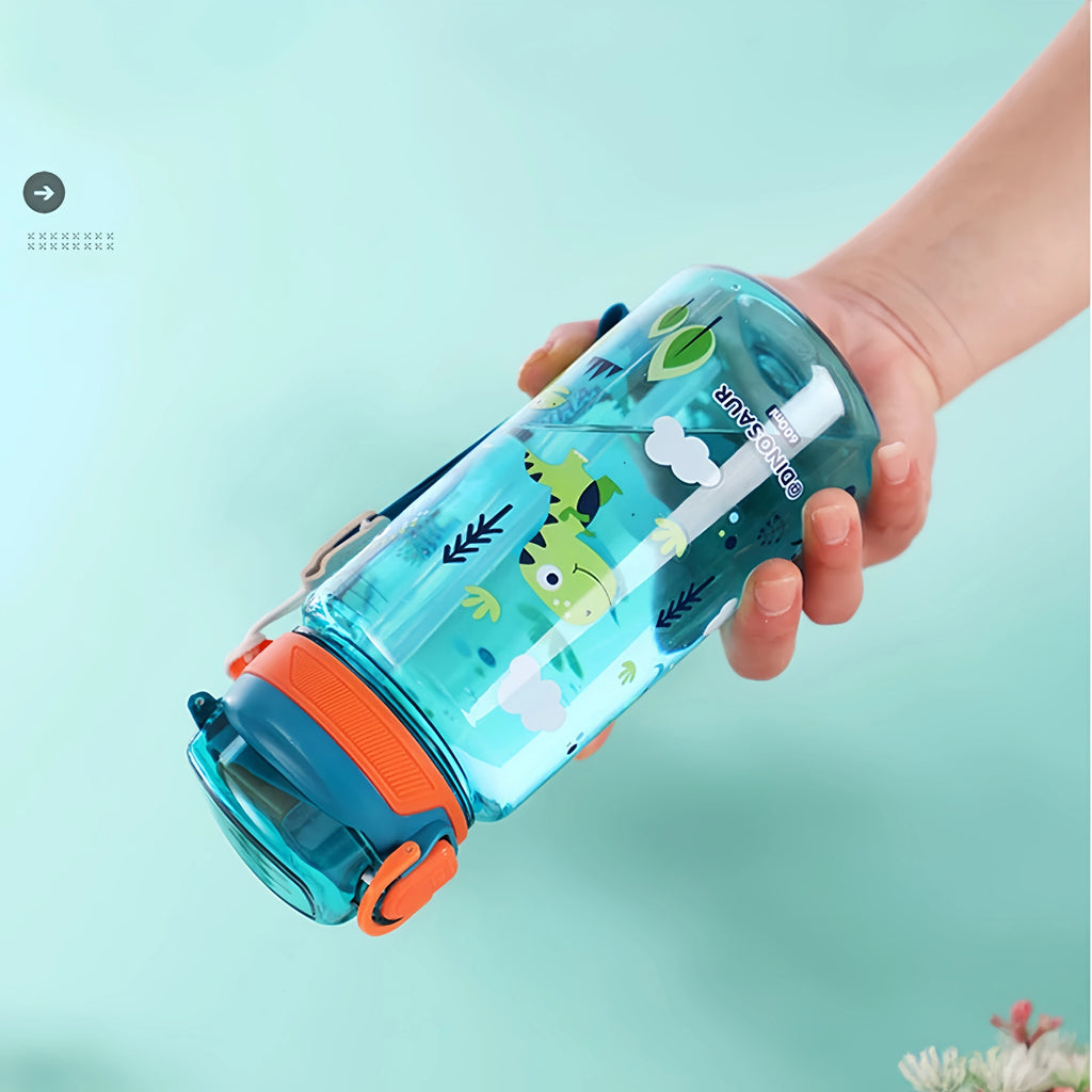 Gourde enfant en silicone 600 ml à paille
