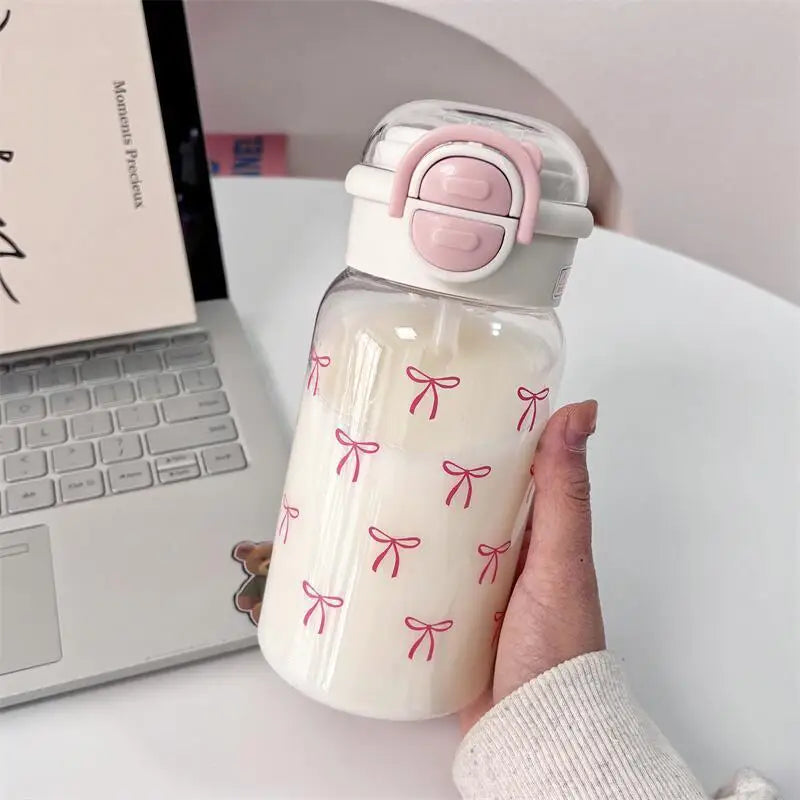 Gourde en plastique sans BPA 500 ml à paille