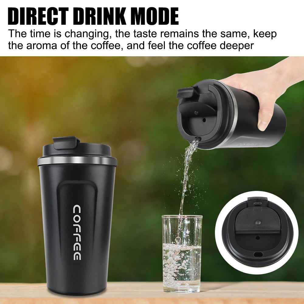 Gourde à café en inox 380 ml à 510 ml isotherme