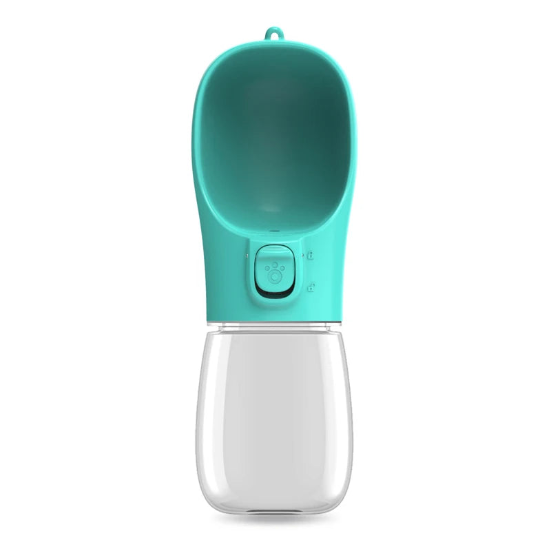 Gourde pour chien 300 ml à 550 ml anti-fuite — Turquoise 350 ml