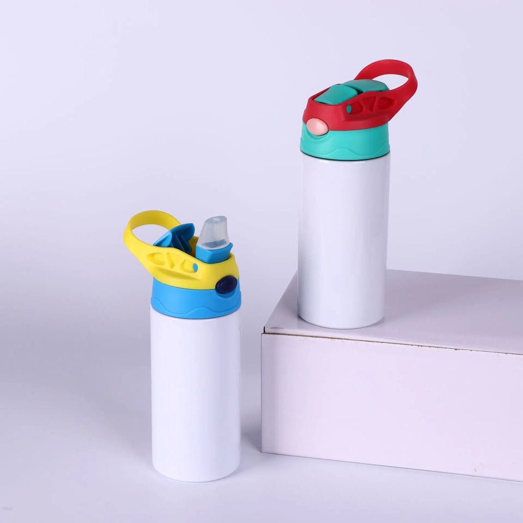 Gourde enfant en inox 360 ml à paille