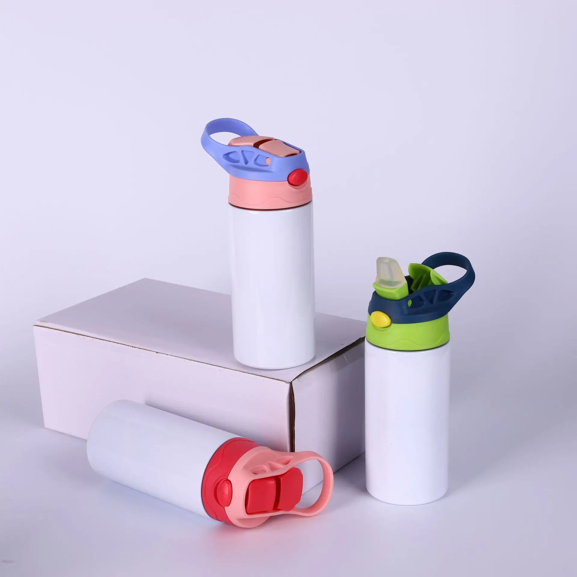Gourde enfant en inox 360 ml à paille
