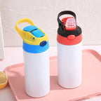Gourde enfant en inox 350 ml à paille