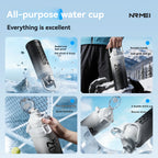 Gourde en inox 1 L à 2 L à paille