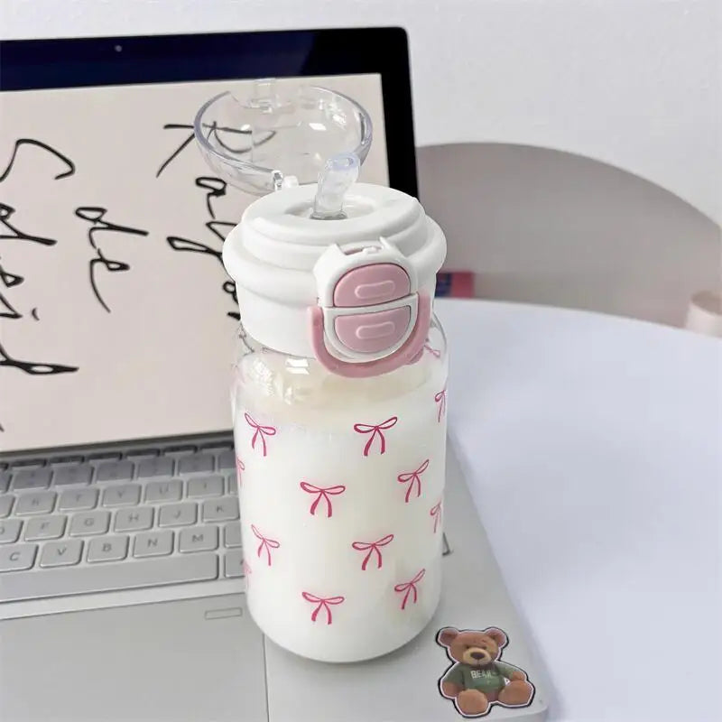 Gourde en plastique sans BPA 500 ml à paille