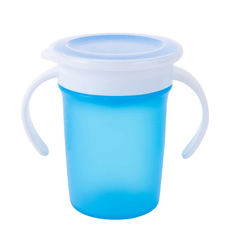 Gourde enfant à poignée — Bleu (with cup lid)