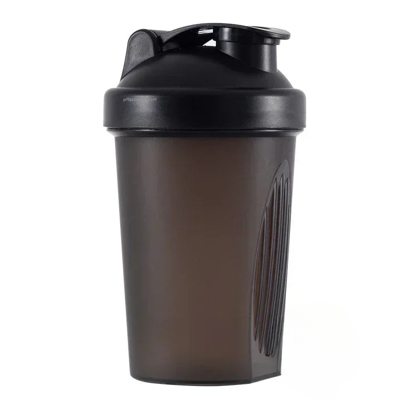 Gourde de sport en inox 400 ml à 600 ml shaker — Noir