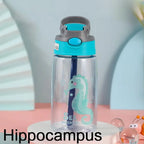 Gourde enfant en plastique sans BPA 480 ml à paille — Hippocampus