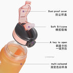 Gourde de vélo en plastique sans BPA 1 L à paille