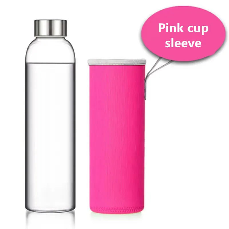 Gourde en verre 550 ml — Rose