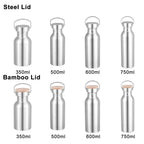Gourde de vélo en inox 350 ml à 750 ml