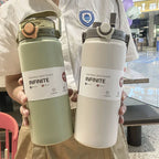 Gourde en inox 1 L à 1,2 L à paille