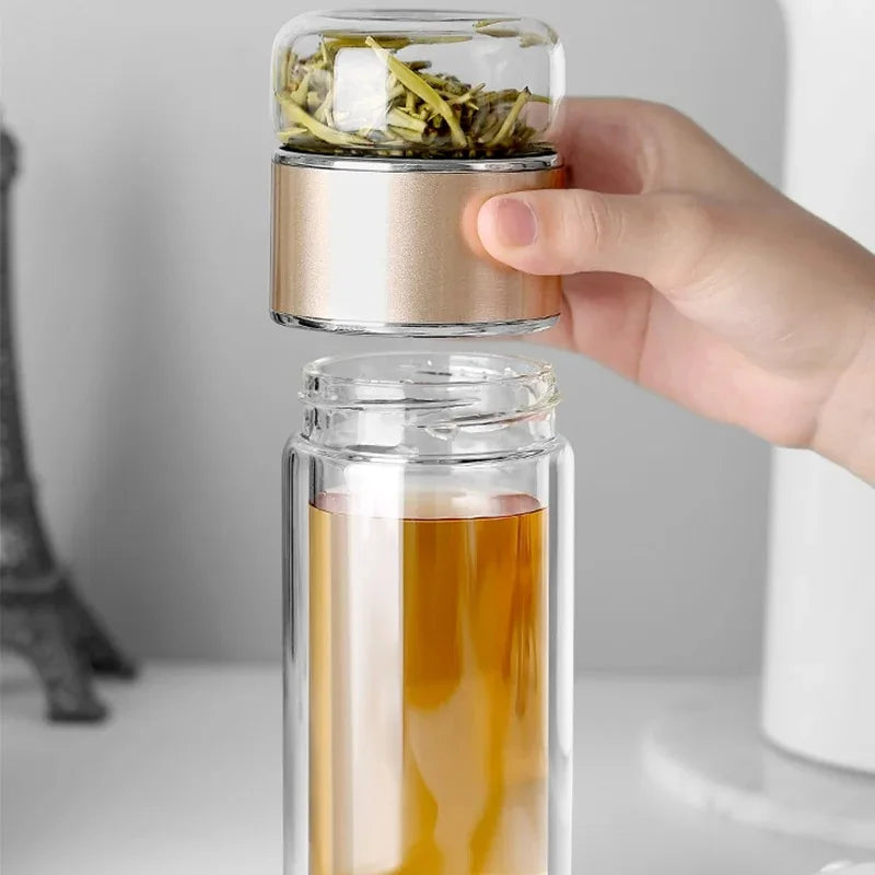 Gourde en verre 420 ml avec filtre