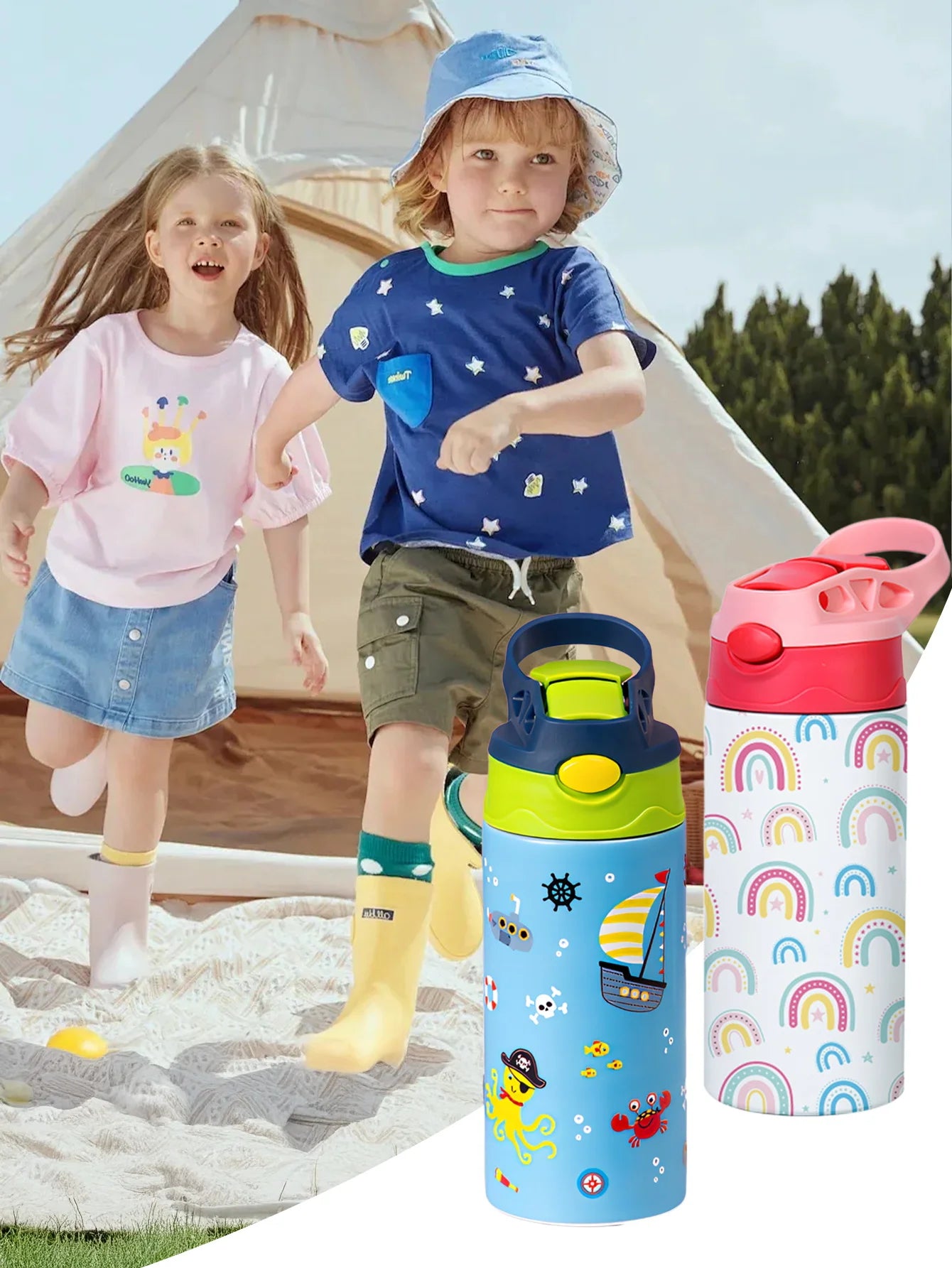 Gourde enfant en inox 350 ml isotherme