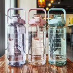 Gourde de sport en plastique sans BPA à paille