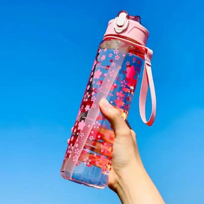 Gourde en plastique sans BPA 800 ml à paille