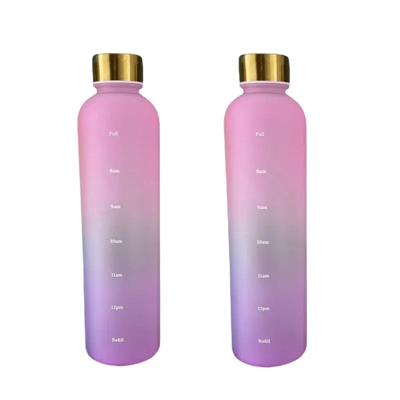 Gourde de sport en plastique sans BPA 950 ml à 1 L anti-fuite — Rose et Violet