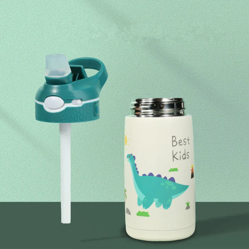 Gourde enfant en inox 400 ml à paille