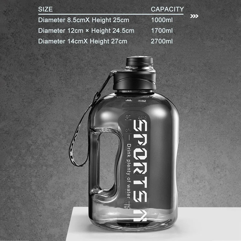 Gourde de sport 1,7 L à 2,7 L à paille