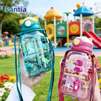 Gourde enfant en plastique sans BPA 650 ml à paille