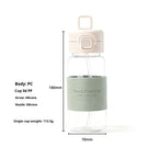 Gourde en plastique sans BPA 500 ml à paille anti-fuite