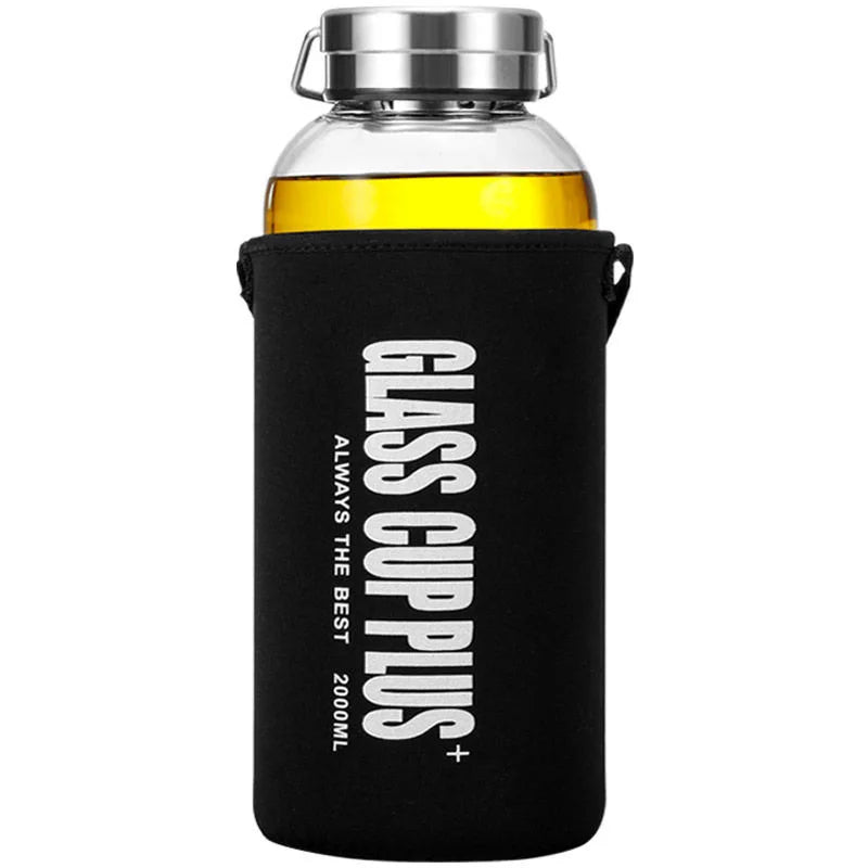 Gourde de sport en verre 600 ml à 2 L avec filtre