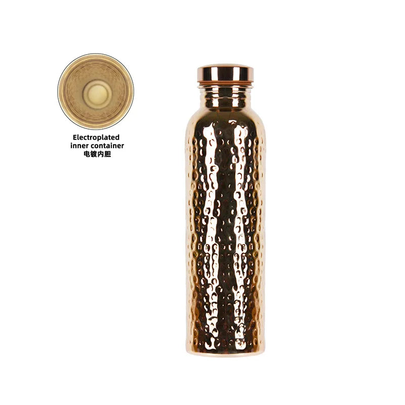 Gourde de sport en inox 800 ml — Inox et Doré