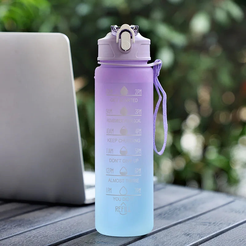 Gourde de sport en verre 600 ml à 1 L — Violet 750