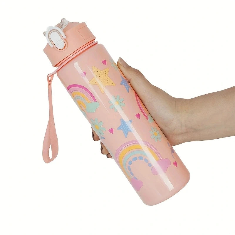 Gourde enfant en plastique sans BPA 680 ml à 750 ml — Rose