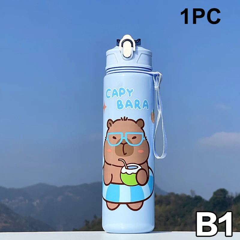 Gourde enfant en plastique sans BPA 800 ml à paille — B1