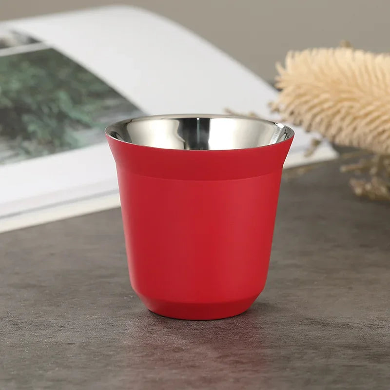 Gourde à café en inox isotherme — Rouge