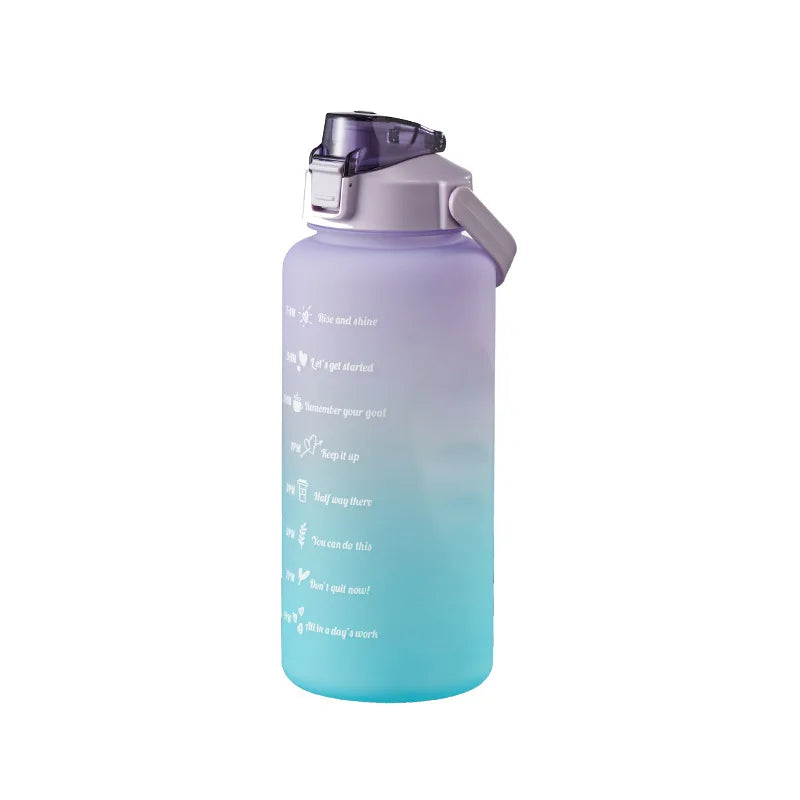 Gourde de sport 2 L à paille — Violet a