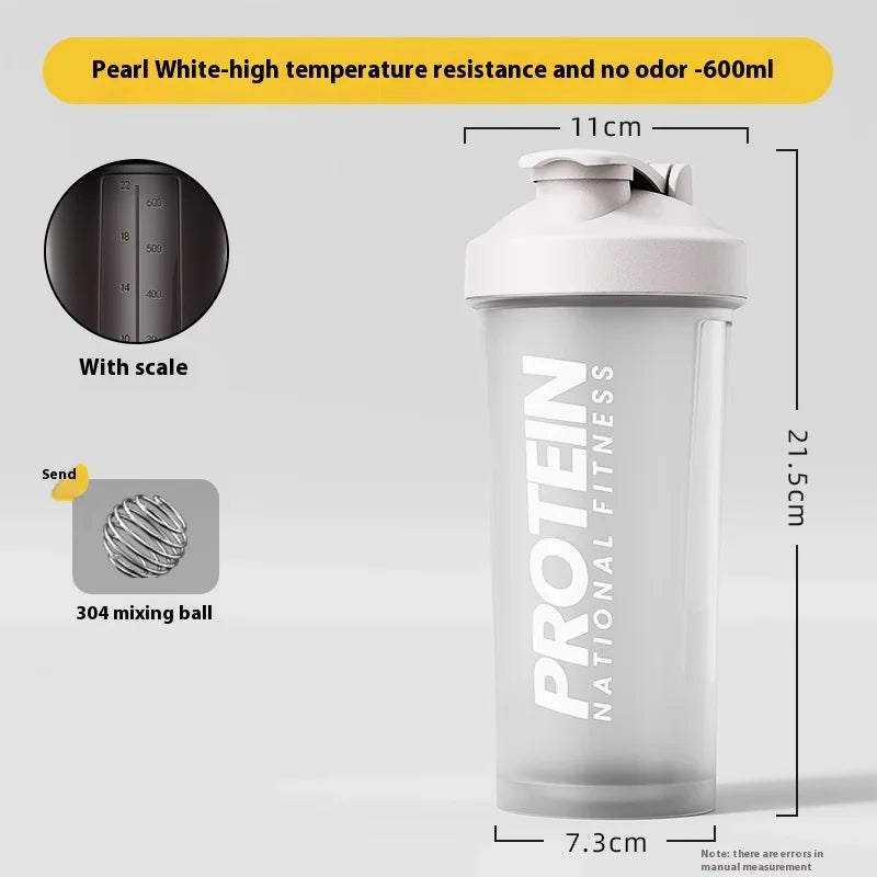 Gourde de sport 400 ml à 600 ml shaker — Blanc