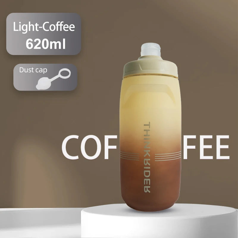 Gourde de vélo en plastique sans BPA 620 ml à 750 ml — Café clair