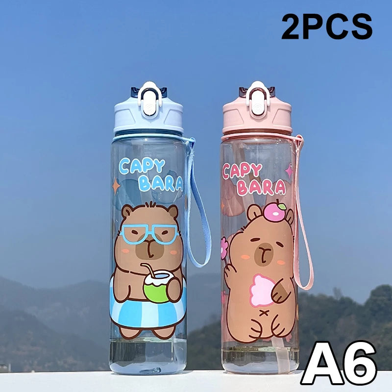 Gourde enfant en plastique sans BPA 800 ml à paille — A6