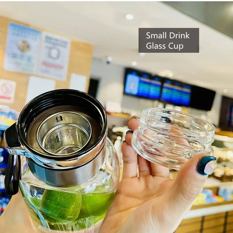 Gourde de sport en verre 1 L avec filtre