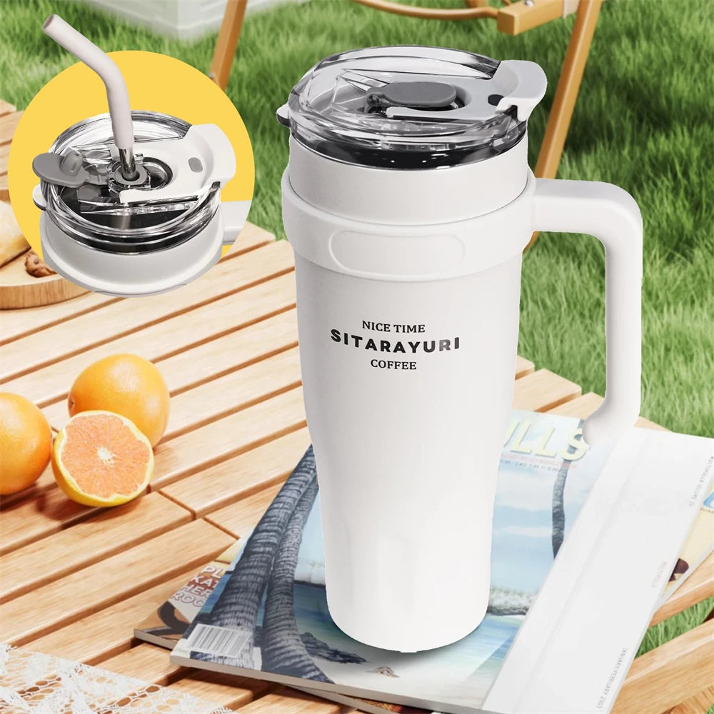 Gourde de sport en inox 1,1 L à 1,6 L à paille