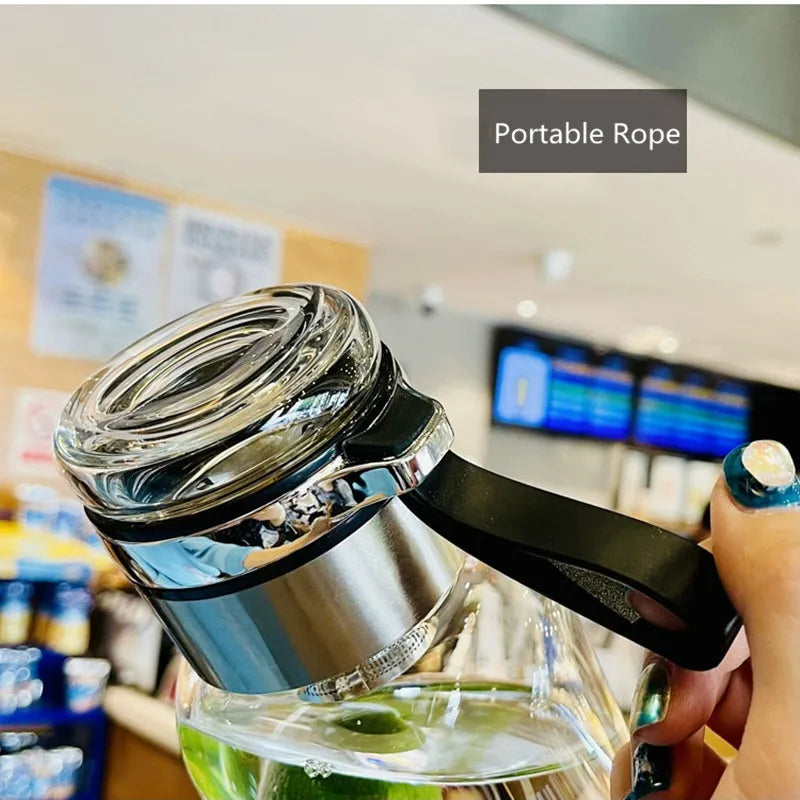 Gourde de sport en verre 1 L avec filtre