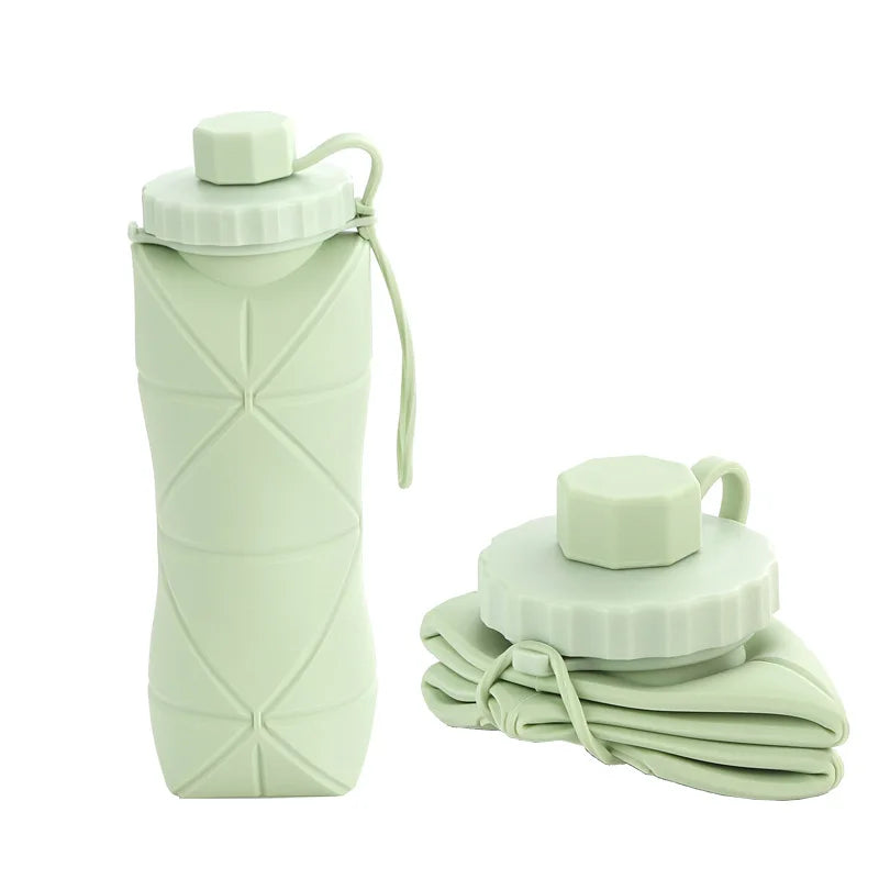 Gourde de sport en silicone 600 ml — Vert