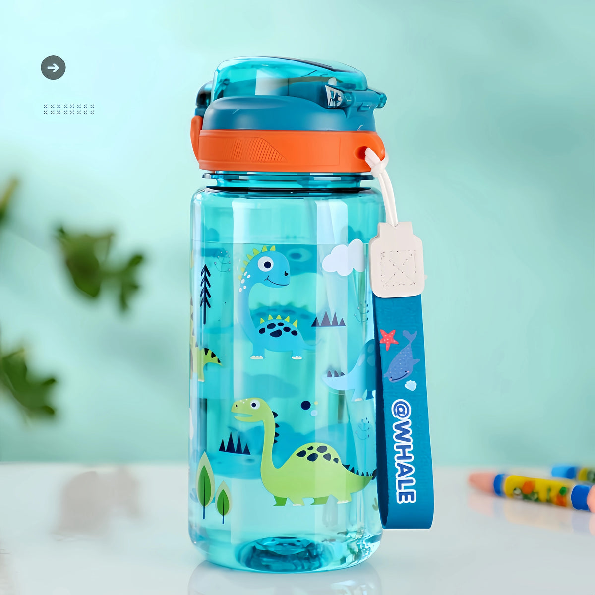 Gourde enfant en silicone 600 ml à paille