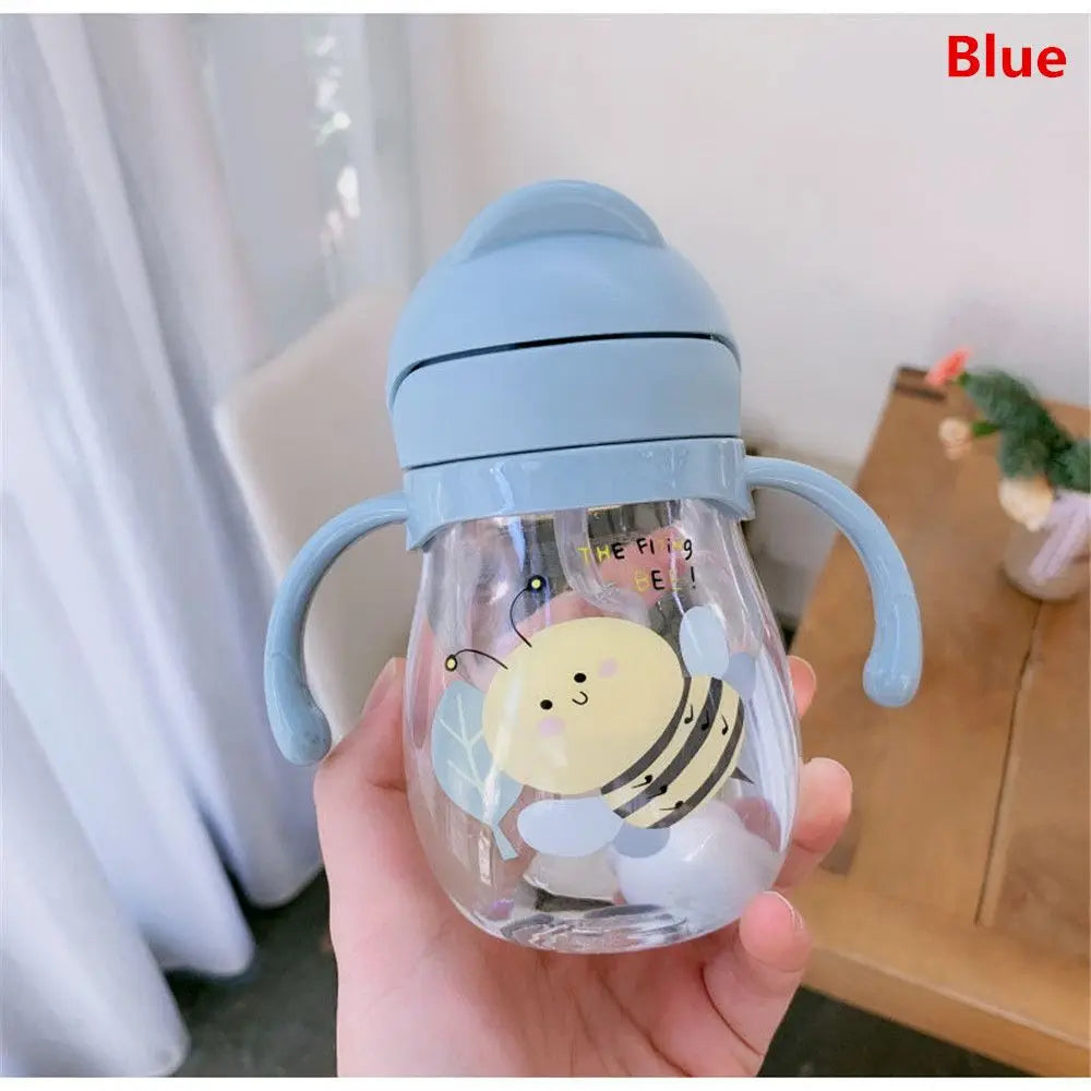 Gourde enfant 250 ml à 500 ml à paille — Bleu